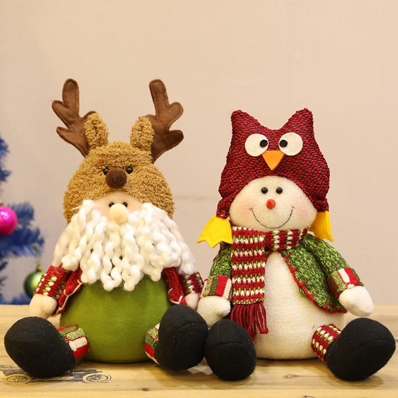 Vianočné Ozdoby Plyšové Losy Sediace Bábiky Pre Detské Darčeky A Rekvizity Na Výzdobu Výkladov