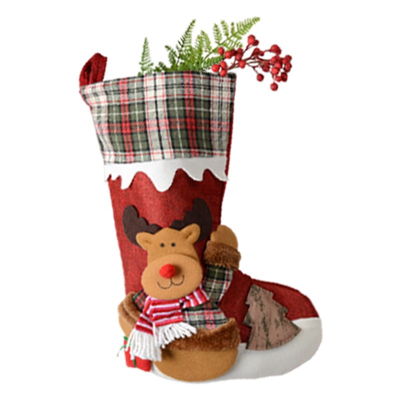 Vianočné Ozdoby Ponožky Darčekové Tašky S Cukríkmi Kreatívne Prívesky