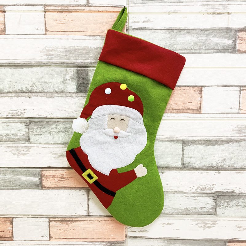Vianočné Ozdoby Rodinné Ponožky Gift Bag Machine Vyšívané Snehuliak Starec Jeleň