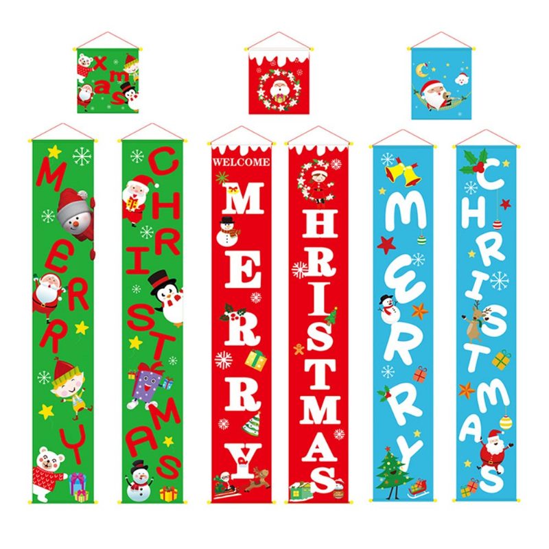 Vianočný Závesný Pár Domov Vianočná Dekorácia Bannery Pre Predné Dvere Verandy Pre Veselé Vianoce