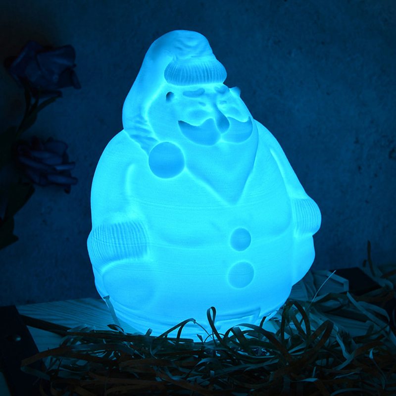 Xmas New Creative Roztomilý Santa Claus Otec Vianoc Model Potravinársky Pla 3d Tlač Nočná Lampa S Nočným Svetlom