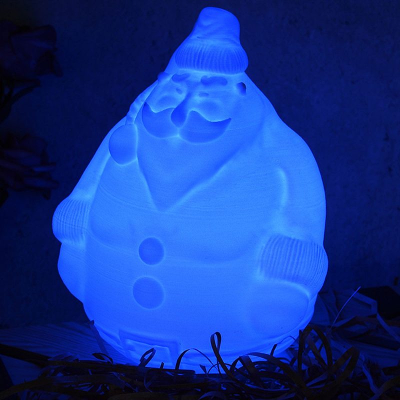 Xmas New Creative Roztomilý Santa Claus Otec Vianoc Model Potravinársky Pla 3d Tlač Nočná Lampa S Nočným Svetlom