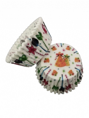 100 Ks Muffin Christmas Bell Obal Na Košíčky Papierové Puzdro Na Vajcia Odolné Voči Olejom Domáca Pomôcka Na Pečenie Pre Domácich Majstrov
