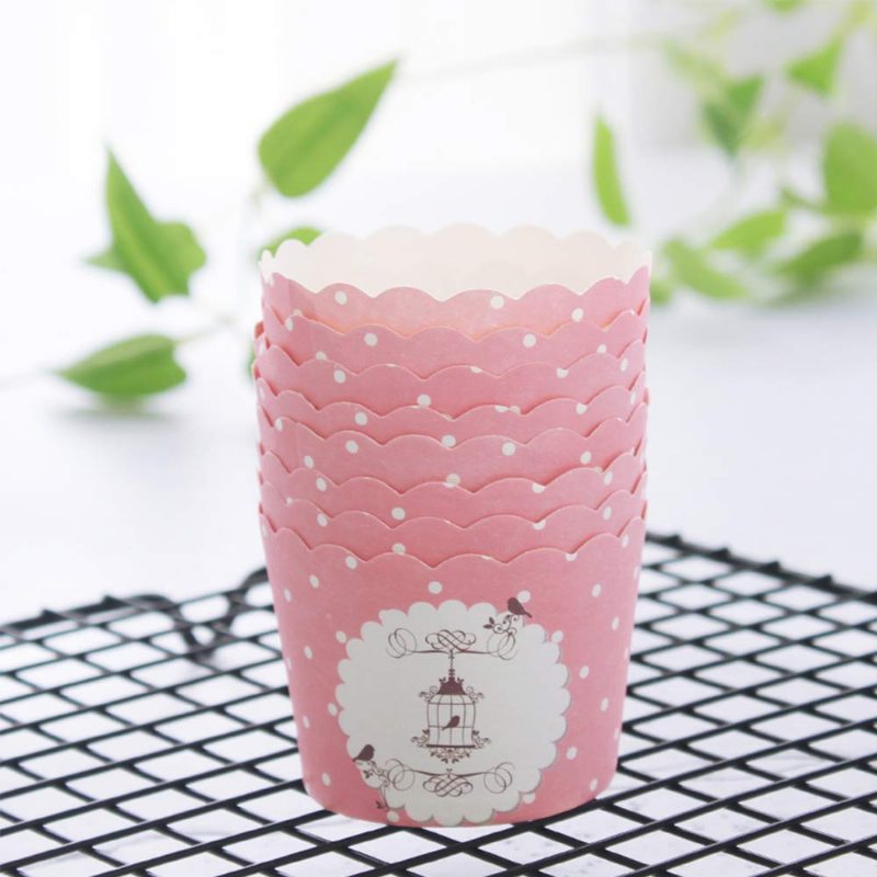 24ks Forma Na Pečenie Okrúhly Papier S Povrchovou Úpravou Small Cake Puff Muffin Paper Cup Cup