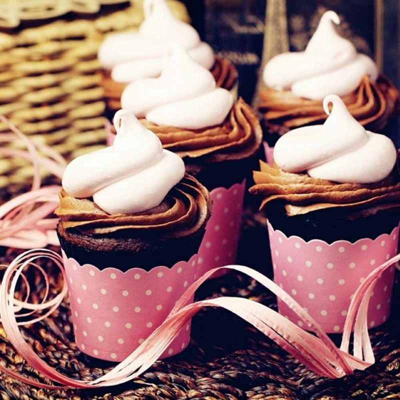 24ks Forma Na Pečenie Okrúhly Papier S Povrchovou Úpravou Small Cake Puff Muffin Paper Cup Cup