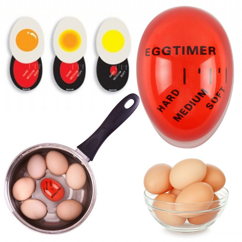 2pcs Smart Egg Timer Na Varenie Vajíčok Na Mäkko Alebo Na Tvrdo Vajcia Citlivé Na Teplo Zmena Farby Časovač Kuchynského Náradia Bpa Free Pre Manželku Vianočný Darček Čierny Piatok Výpredaj