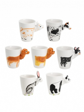 Animal Ceramic Cup Osobnosť Hrnček Na Mlieko Na Čaj Kávový Šálka Home Office Novinka Dinkware