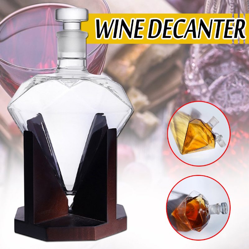 Diamond Decanter Craft Shape Sklenená Fľaša Na Biele Víno Vodka Wine Container