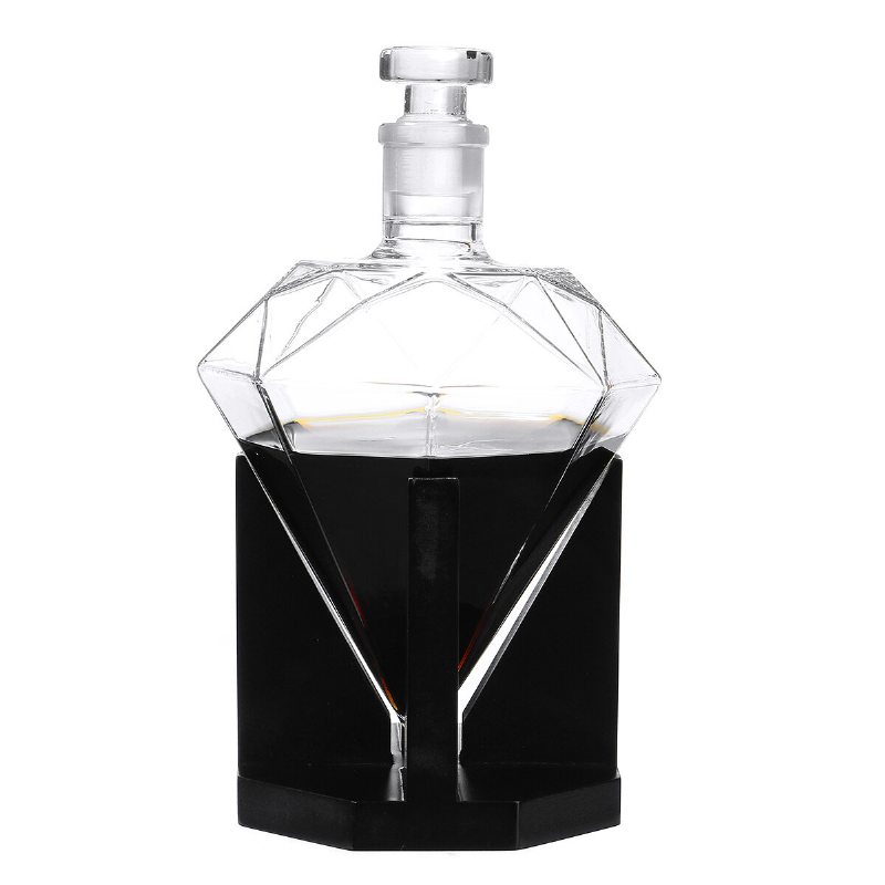 Diamond Decanter Craft Shape Sklenená Fľaša Na Biele Víno Vodka Wine Container