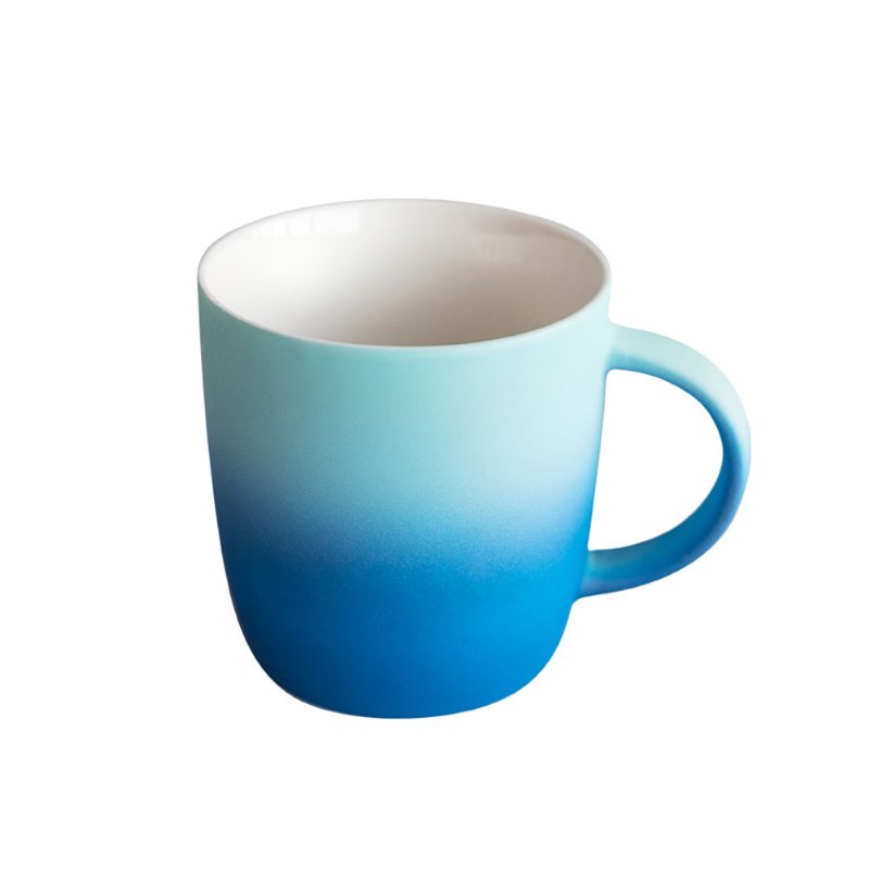 Elegantný Porcelánový Hrnček Na Kávu Gradient Color Matte Keramická Šálka Na Čaj