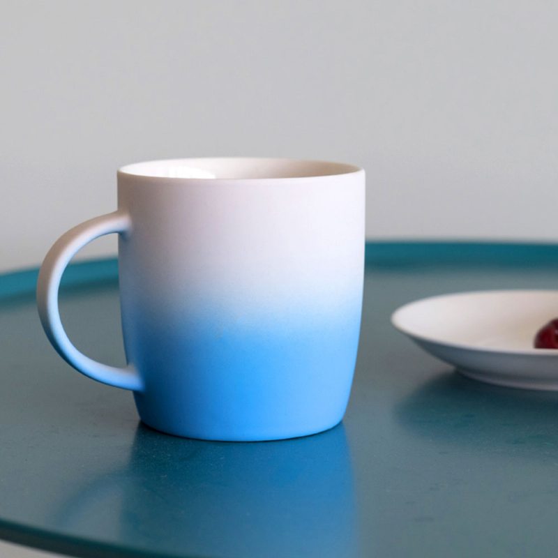 Elegantný Porcelánový Hrnček Na Kávu Gradient Color Matte Keramická Šálka Na Čaj