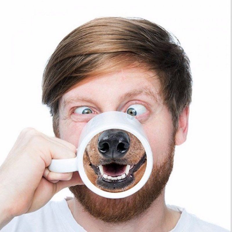 Funny Dog Nose Hrnček Na Čaj S Kávou Creative Pet Doggy Keramický Pohár Na Vodu