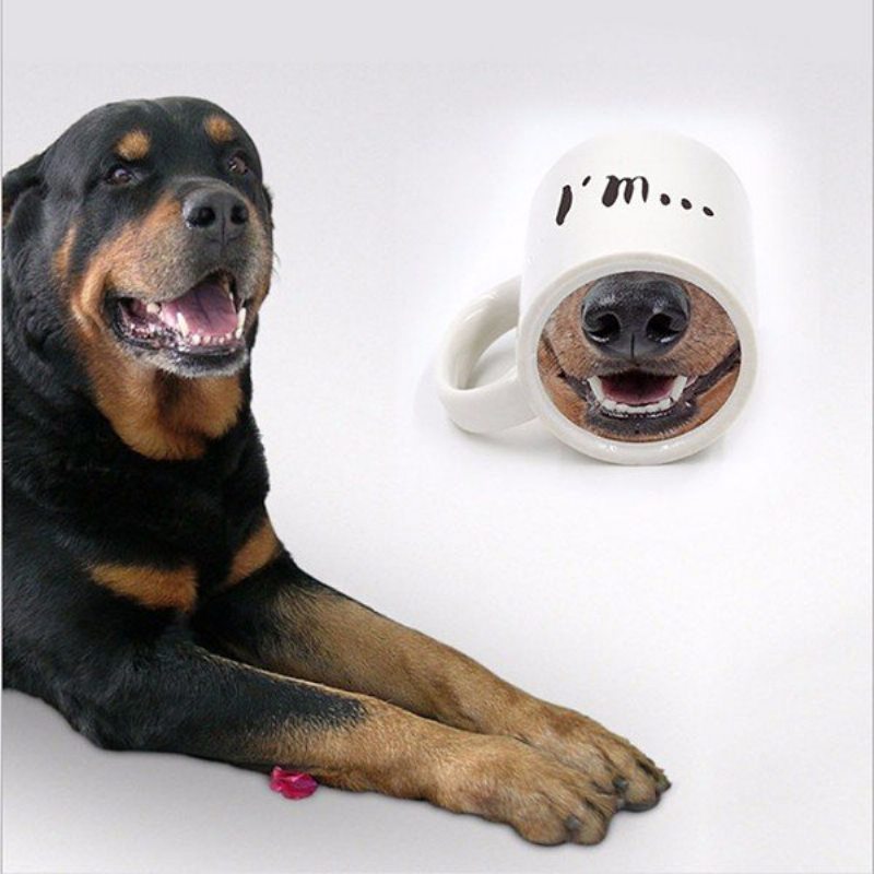 Funny Dog Nose Hrnček Na Čaj S Kávou Creative Pet Doggy Keramický Pohár Na Vodu