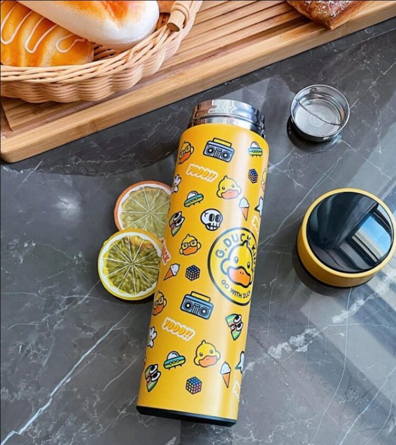 G.duck Little Yellow Duck Smart Thermos Cup Kreatívny Displej S Teplotou Water Cup Business Nerezový Pohár