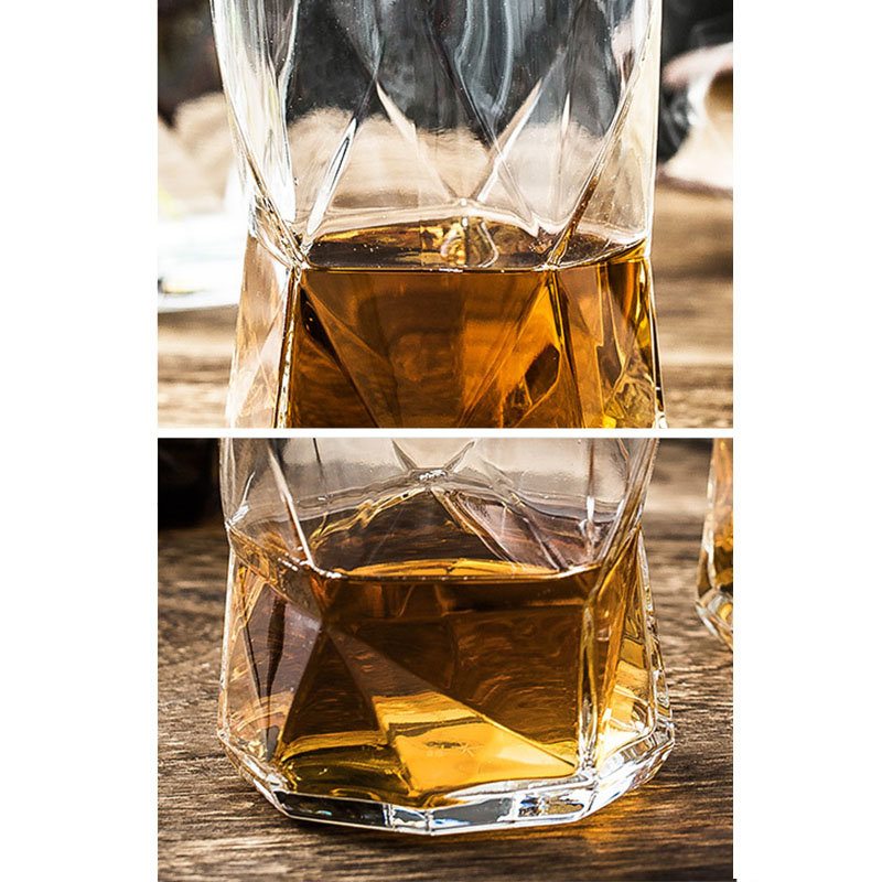 Geometrický Farebný Sklenený Pohár Žiaruvzdorný Čajový Džús Drink Whisky Na Víno Pre Domácu Kuchyňu