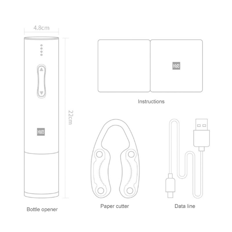 Huohou Elektrický Otvárač Na Fľaše S Vývrtkou Usb Nabíjateľný Na Víno S Displejom Batérie A Nízkou Hlučnosťou Pre Rýchle Otváranie 6s