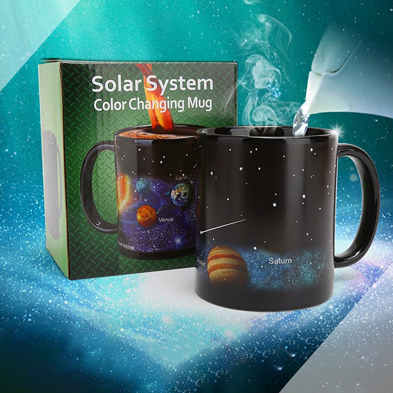 Keramické Farebné Hrnčeky A Starry Solar System