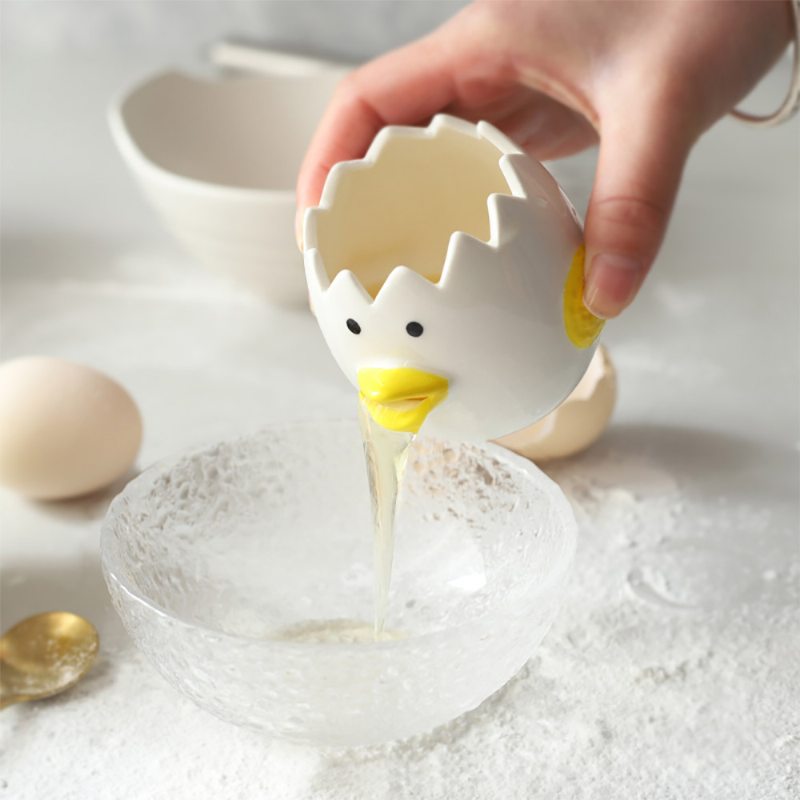 Keramický Oddeľovač Vajec Na Pečenie Kreatívny Žĺtka Biele Pomôcky Kuchynské Nástroj Na Na Automatické Oddeľovanie Nádob Na Na