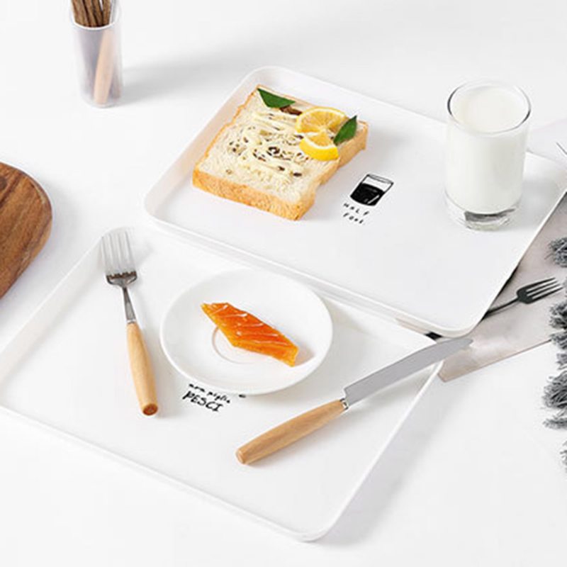 Minimalistický Obdĺžnik Podnos Na Raňajky Pre Domácnosť Nerozbitný Pp Čajový Chlieb Nápojový Dekoračný