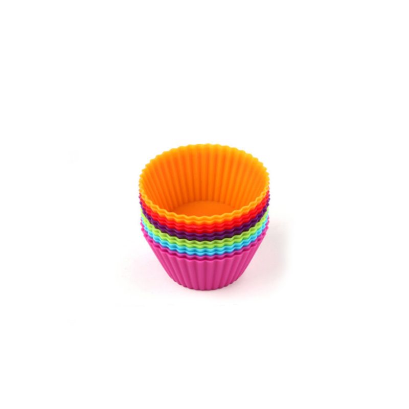 Opätovne Použiteľné Silikónové Košíčky Na Pečenie Viacfarebné Podložky Na Muffiny 12ks