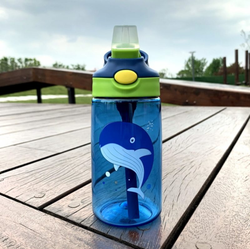 Prenosná Plastová Vonkajšia Fľaša Na Vodu Detská Na Pitnú Školská Botella De Agua Kreslená Tlač Jednorožec Fľaše Na Pre Deti Darčeková Akcia