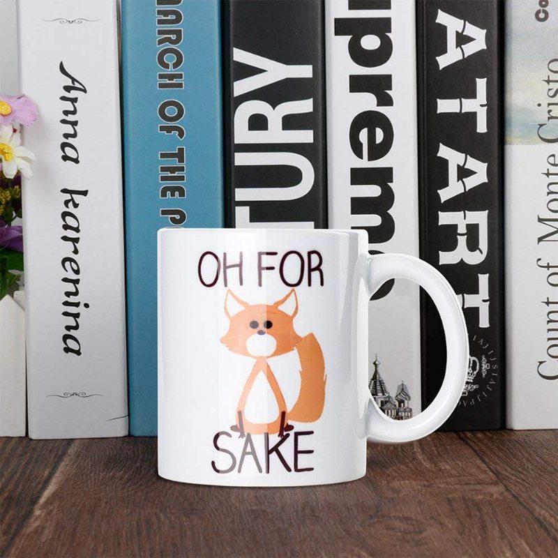 Roztomilý Hrnček Na Kávu Oh For Fox Sake 11 Oz Odolný Jedinečný Na Čaj Na Mlieko