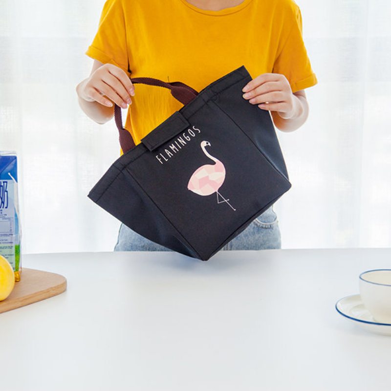 Saiclehome Hend-held Lunch Tote Bag Oxford Vodotesné Chladiace Izolované Úložné Nádoby