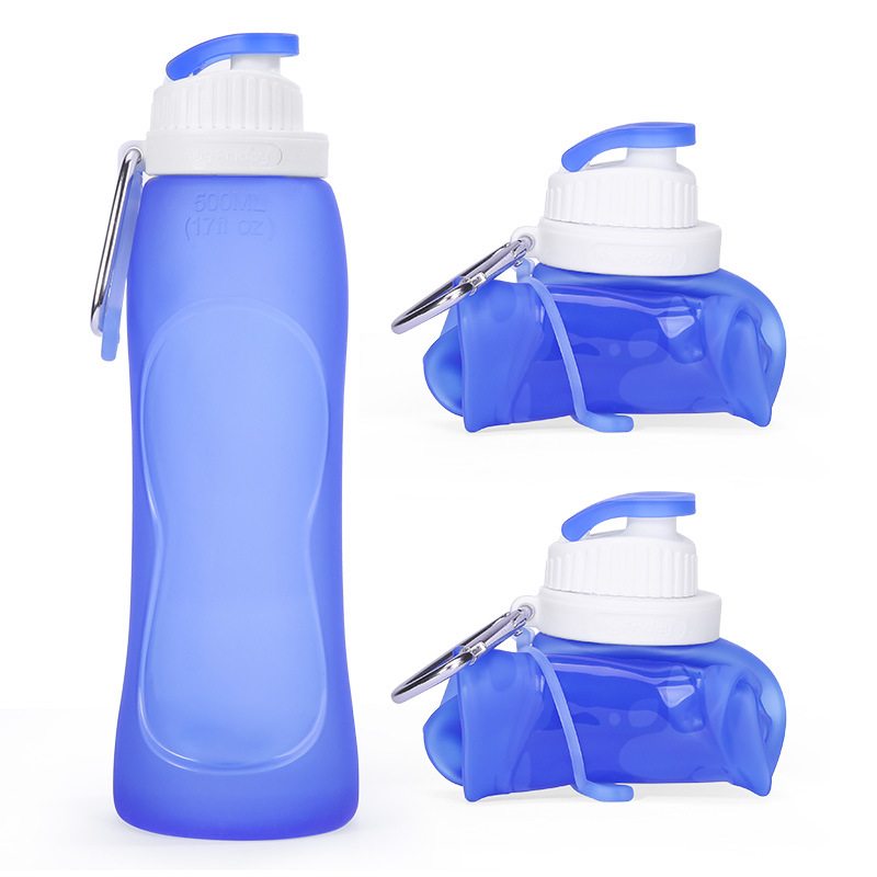 Športová Fľaša Na Vodu Skladacia A Pohodlná Na Silikónový Pohár Na V Potravinárskej Kvalite Horolezecký A Cyklistický Sprievodný