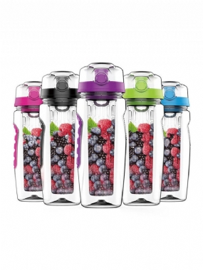 Športová Varná Kanvica S Ovocným Stĺpcom Bez Bpa Free Fruit Infuser Plastová Nádoba Na Ovocie 1000 Ml Limonádová Vesmírna Fľaša