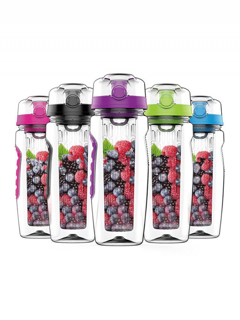 Športová Varná Kanvica S Ovocným Stĺpcom Bez Bpa Free Fruit Infuser Plastová Nádoba Na Ovocie 1000 Ml Limonádová Vesmírna Fľaša