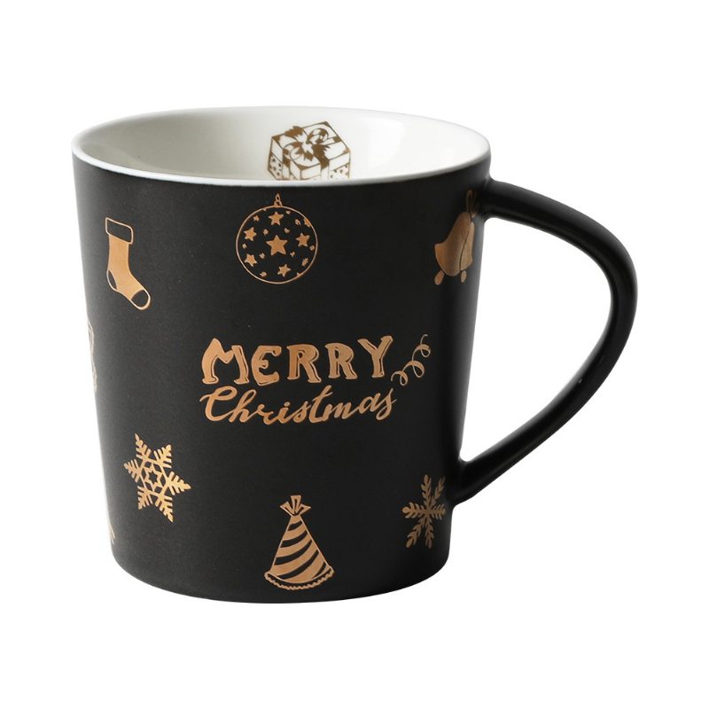 Vianočný Párový Hrnček Dámsky Kreatívny Severský Veľkokapacitný Keramický Na Kávu