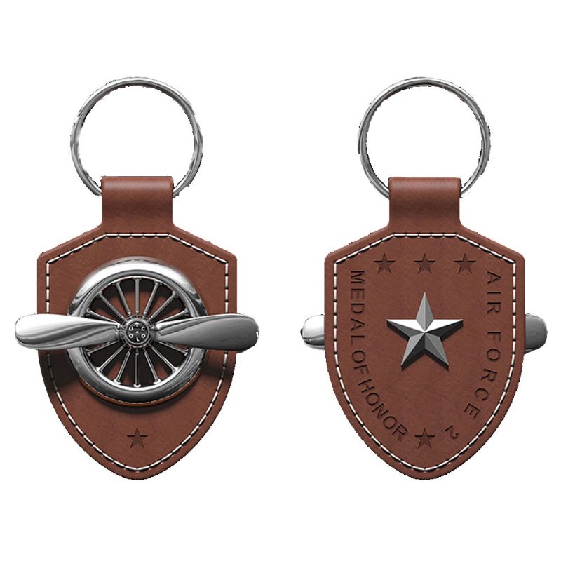 Kožená Kovová Kľúčenka Air Force No.2 Keychain Keychring Muži Módne Doplnky Darčeky Pre Boyfriend