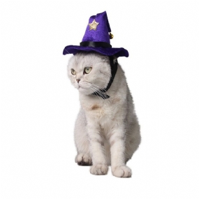 Doplnky Na Halloween Na Párty Fialové Mačky Nastaviteľná Čiapka S Krížovými Šatami