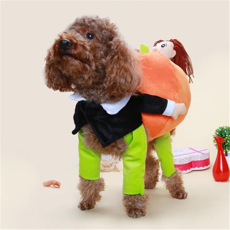 Funny Pet Dog Tekvica Pohybujúce Sa Obleky Pet Party Oblečenie Kostým Zimné