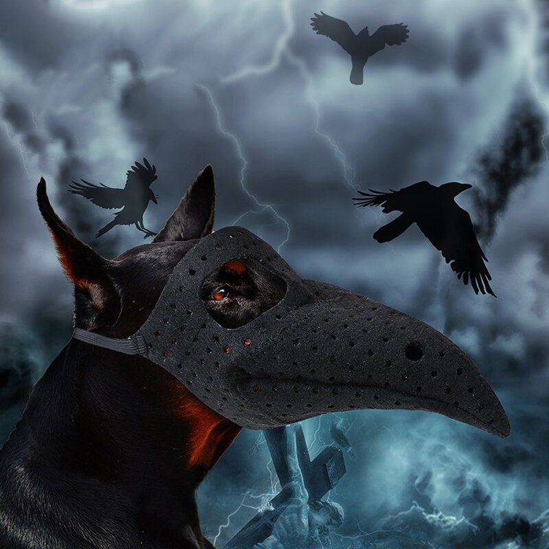 Halloween Bird Beak Doctor Mask Pet Plášť Mačka Pes Ústa Obal Hororový Kostým