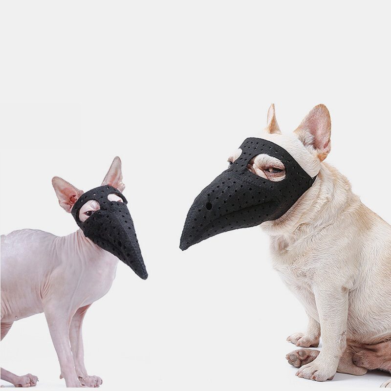 Halloween Bird Beak Doctor Mask Pet Plášť Mačka Pes Ústa Obal Hororový Kostým