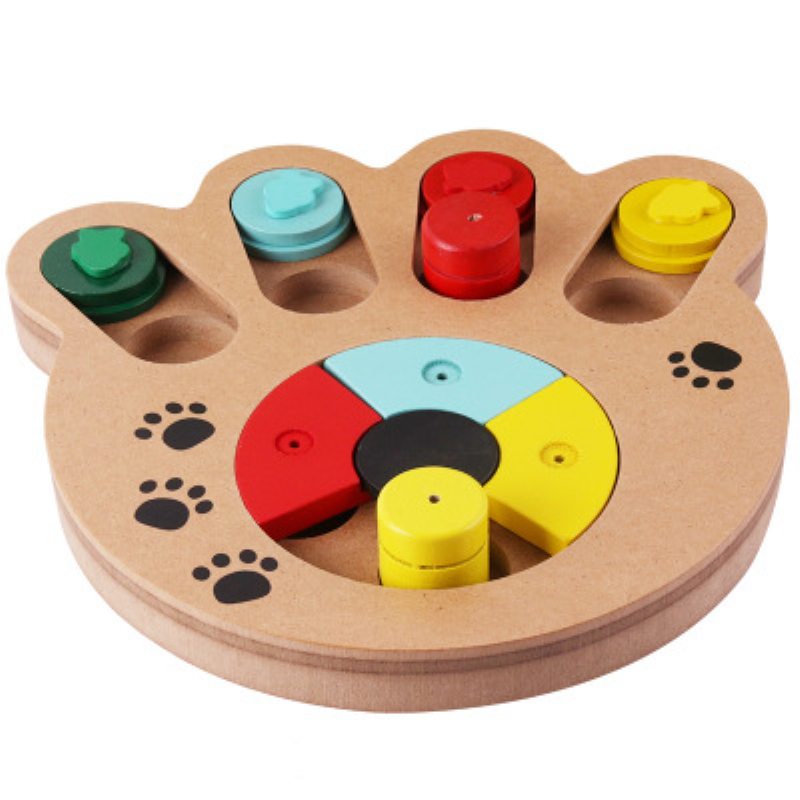 Intelligence Toys Krmítka Pre Domáce Zvieratá Puzzle Drevené Hračky S Prevenciou Sýtenia 1ks