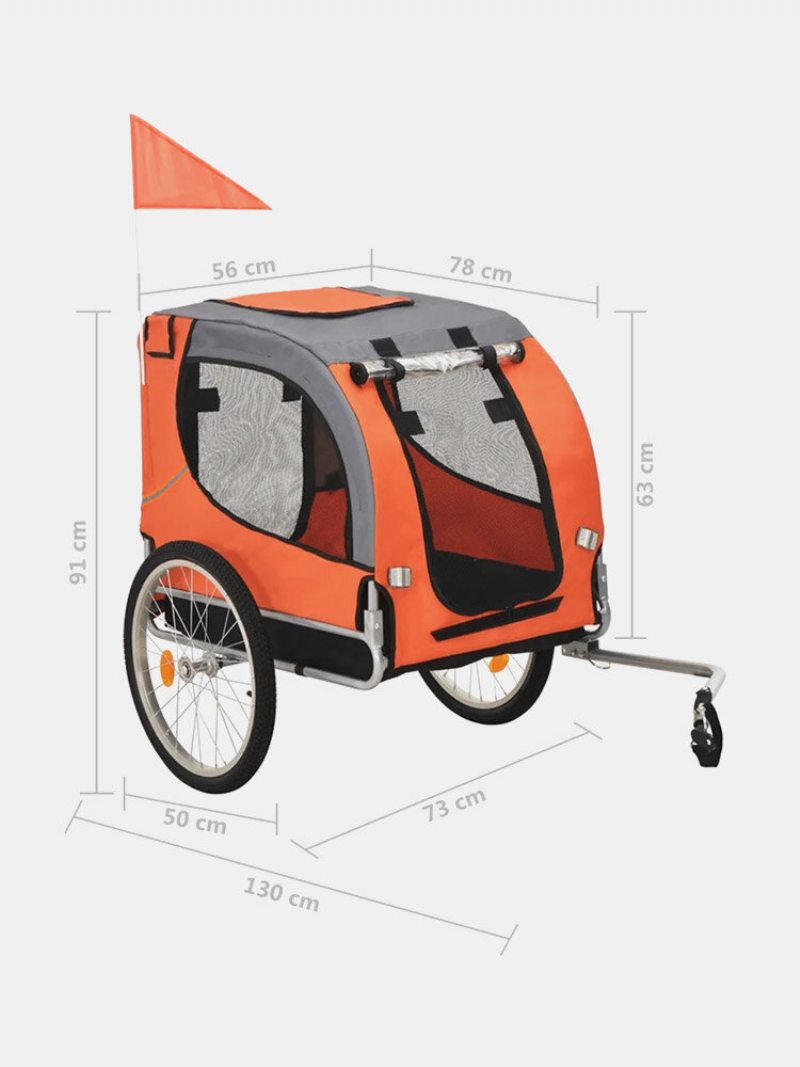 Luxusný Príves Na Bicykel Pre Domáce Zvieratá Vhodný Pre Veľkých A Malých Psov Skladací Úložný Priestor Odnímateľný Jednoduchá Inštalácia Priedušná Ochranná Sieť Vozík Pre