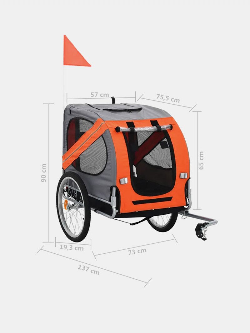 Luxusný Príves Na Bicykel Pre Domáce Zvieratá Vhodný Pre Veľkých A Malých Psov Skladací Úložný Priestor Odnímateľný Jednoduchá Inštalácia Priedušná Ochranná Sieť Vozík Pre