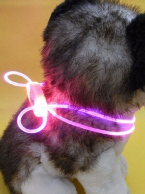 Pes Led Nastaviteľný Personalizovaný Obojok Polyester Pet Light-up Blikajúce Žiarenie Bezpečnosť