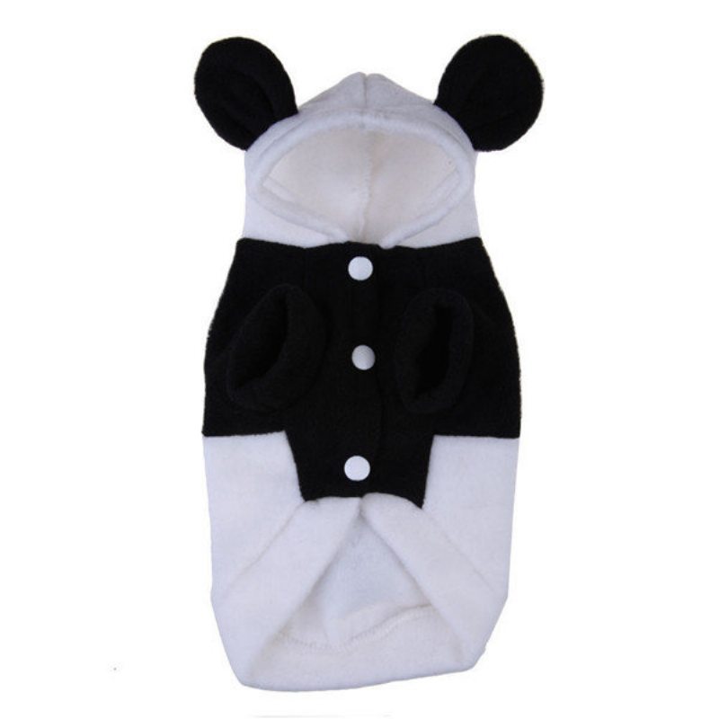 Pes Mačka Roztomilý Fleece Panda Oblečenie Teplý Kabát Kostým Outwear Xs-xxl