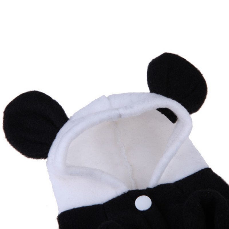 Pes Mačka Roztomilý Fleece Panda Oblečenie Teplý Kabát Kostým Outwear Xs-xxl