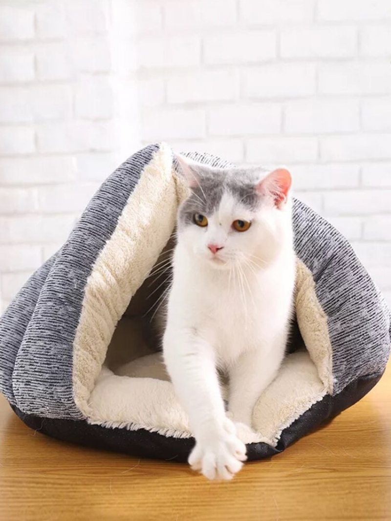 Pes Mačka Zimný Mäkký Hrejivý Plyšový Spací Vak Puppy Tent Cave Bed