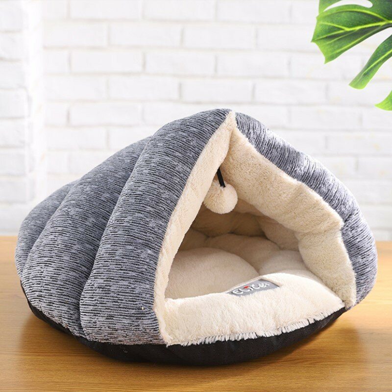 Pes Mačka Zimný Mäkký Hrejivý Plyšový Spací Vak Puppy Tent Cave Bed