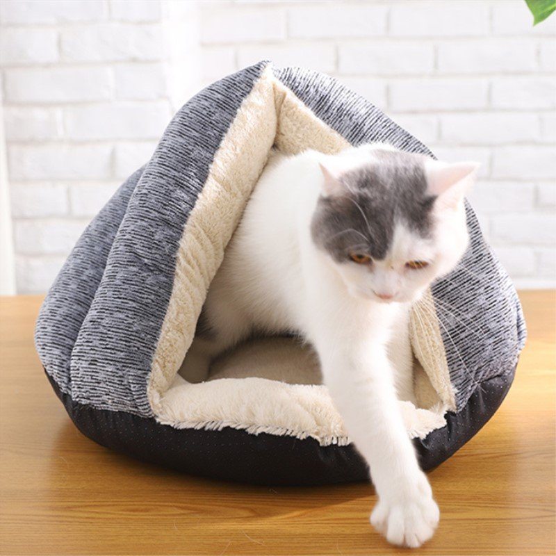 Pes Mačka Zimný Mäkký Hrejivý Plyšový Spací Vak Puppy Tent Cave Bed