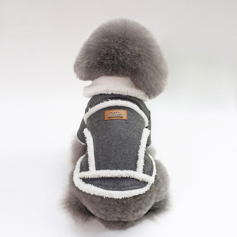Pes Pre Domácich Miláčikov Fleece Neck Zimný Teplý Kabát Puppy Mäkký Sveter Oblečenie