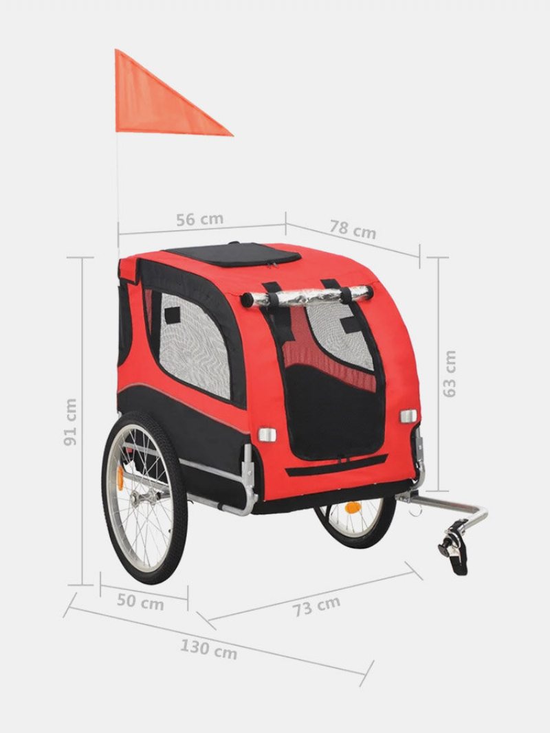 Príves Na Bicykel Pre Domáce Zvieratá Nosič Pre Psov A S Odolným Rámom Priedušná Ochranná Sieť Vozík Pre Jednoduchá Montáž Silné Ložisko