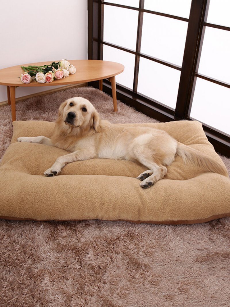 Shearling Velvet Suede Pet Spacia Posteľ Cushion Mat Zimná Teplá Pre Veľkých Psov