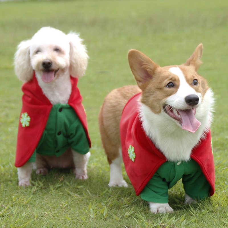 Vianočné Oblečenie Pre Domáce Zvieratá Funny Cospaly Červená Čiapočka Súprava Psíkov