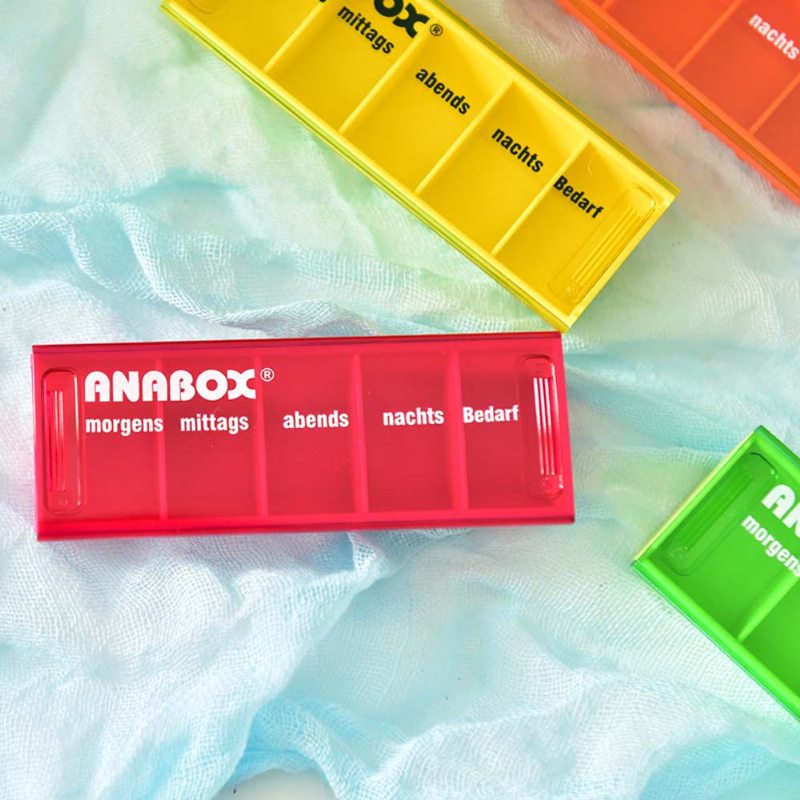 Anabox Prenosná Malá Krabička Na Tabletky Odolná Voči Vlhkosti Týždenne Balené Samostatné Lekárske Puzdro
